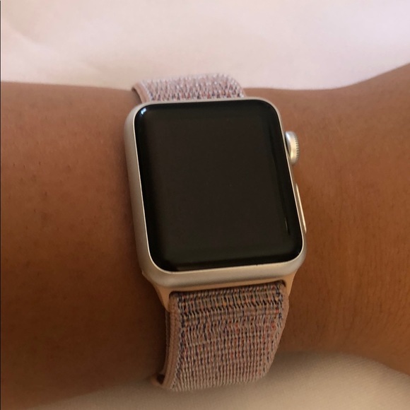 Apple Watch Soft Pink Velcro Band Strap - Picture 5 of 8